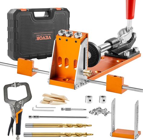 #ad Diy Carpentry Projects, Pocket Jig, Diy Carpentry, Steel Extension, Carpentry And Joinery, Clamp Tool, Pocket Screws, Drill Guide, Carpentry Projects