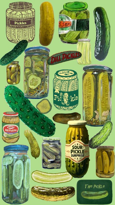 Pickle Wallpaper, Pickle Party, Pop Art Wallpaper, Wallpaper Pattern, Aesthetic Painting, Art Collage Wall, Jolie Photo, Cellphone Wallpaper, Phone Themes