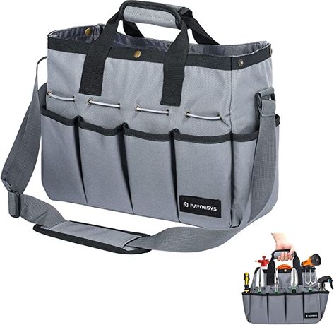 Made of 900D high-elastic polyester fabric, this garden tool storage bag is very soft and durable, dirt and wear resistance, can be used for a long time. Multi functional bag. Tool Bag Organization, Small Garden Tools, Diy Cement Planters, Garden Tool Bag, Gardening Tool Kit, Garden Tote Bag, Tote Bag With Pockets, Multifunction Bag, Garden Tool Storage