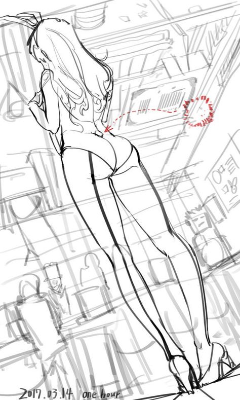 Downwards Perspective Pose, Back Perspective Reference, Female Back Pose Reference, Pulling Pose Reference, Bunny Girl Reference, Perspective Reference Drawing, Down Perspective Reference, Up Perspective Reference, Pose Anatomy Reference