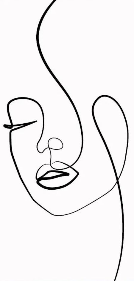 Simple Face Line Art, Women Silhouette Art Face, Line Art Drawings Face, Abstract Face Art Drawings, Continuous Line Drawing Face, African Line Art, Line Art Doodles, One Line Drawing Face, 1 Line Art