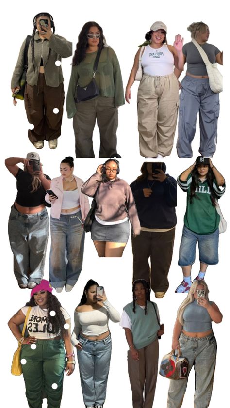 Y2k Curvy, Chubby Outfit Ideas, Chubby Girl Fashion, Outfits For Chubby Girls, Chubby Girl Outfits, Chubby Style, Curvy Casual Outfits, Plus Zise, Plus Size Baddie Outfits