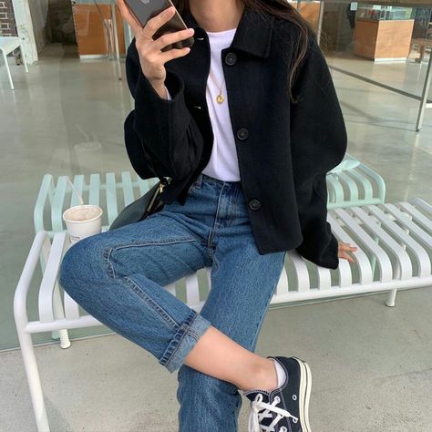 Converse Low Cut Outfit, Low Cut Converse, Casual Outfit Aesthetic, Low Cut Outfit, Smart Casual Women Outfits, Converse Outfit, Simple Casual Outfits, Outfit Korean Style, Smart Casual Women