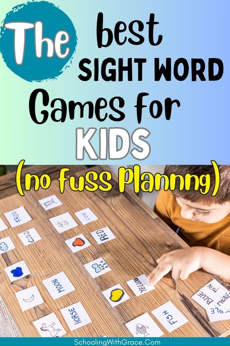 One-stop shop for fun and effective sight word games for kids. Whether your child is just starting to learn their first few words or is ready to tackle a longer list, we’ve got you covered with creative ideas to make learning a blast. Diy Sight Word Games, How To Learn Sight Words, Sight Word Games For First Grade, Kindergarten Games Indoor Classroom, Sight Word Games For Kindergarten, Kindergarten Sight Word Activities, Preschool Sight Words Activities, Free Sight Word Games, Sight Words Games