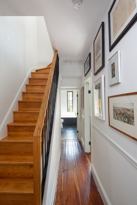 Photo 16 of 22 in Before & After: A Philadelphia Architect Opens Up Her Historic Row House - Dwell Small Row House Design, Piano Room Decor, Baltimore House, Row House Design, Row Home, House Extension Design, Row House, Bedroom Layouts, House Extensions