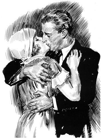 Love this. James Montgomery Flagg, "And the World Moved On, Forgotten," pen and ink on board, 29 in. x 33 in. Montgomery Flagg, Edwin Austin Abbey, James Montgomery Flagg, Charles Dana Gibson, Robert Mcginnis, Frank Frazetta, White Drawing, Black And White Drawing, Ink Illustrations