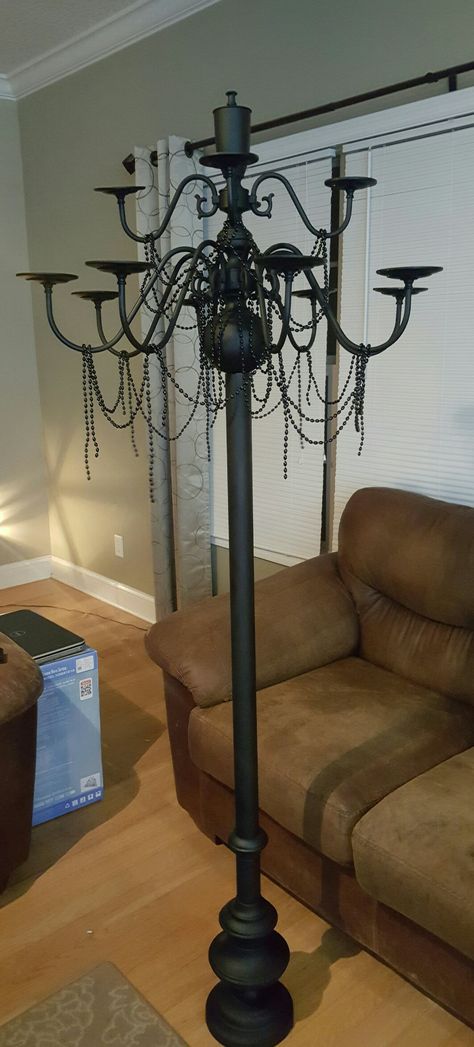 John made this one by himself ,he's getting better and better ,pvc, old… Old Chandelier, Chan Chan, Gothic Halloween, Theme Halloween, Getting Better, Gothic Decor, Gothic Home Decor, Gothic House, Halloween Wedding