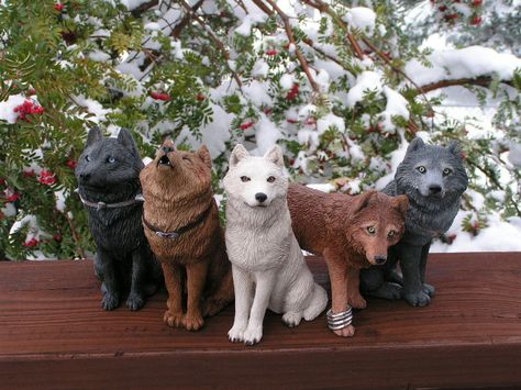 Wolf's Rain by ~Blitz32 on deviantART Wolf Figurines, Schleich Animals, Wolf's Rain, Animal Figurine Toys, Wolf’s Rain, Avatar Babies, Wolf Plush, Animal Inspiration, Wolf Silhouette