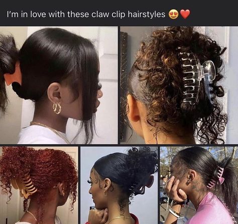 Claw Clip Hairstyles, Mixed Curly Hair, Y2k Hairstyles, Black Jokes, Quick Natural Hair Styles, Cute Curly Hairstyles, Dyed Hair Inspiration, Cute Box Braids Hairstyles, Protective Hairstyles Braids