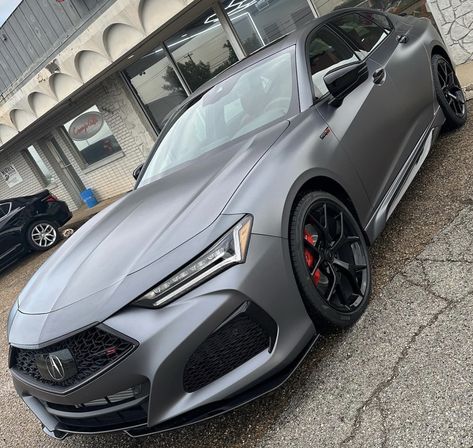 Acura TLX Type-S Gotham Gray PMC Edition Acura Tlx Type S, Acura Sports Car, Honda Sports Car, Luxury Life Aesthetic, Acura Cars, Acura Integra, Sports Sedan, Classy Cars, Type S