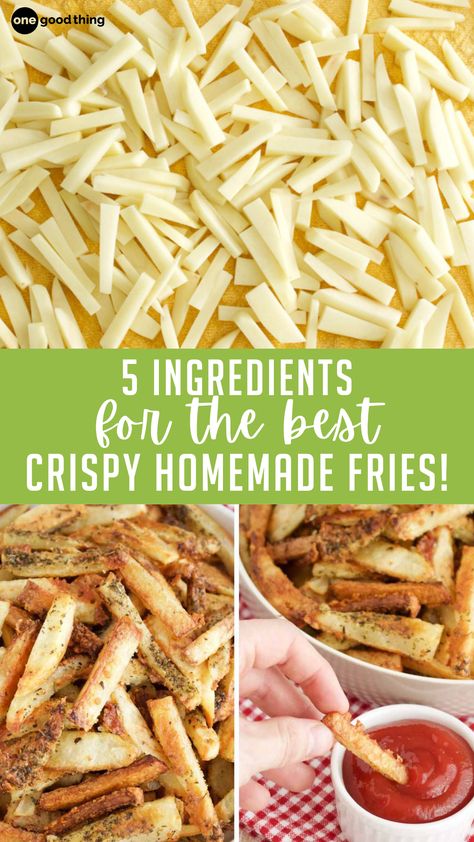 Homemade Crinkle Fries, Homemade Fries In Deep Fryer, Best French Fries Homemade, Home Made French Fries, Home Made Fries, Homemade Home Fries, French Fries Homemade, Oven French Fries, Italian Fries