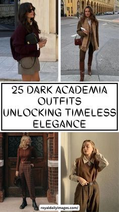 Classic Dark Academia Outfits, Dark Academia Preppy Outfits, Dark Academia Over 40, Dark Academia Womens Fashion, Dark Academia Wedding Guest Outfit, Preppy Dark Academia Outfits, Theatrical Romantic Dark Academia, Autumn Academia Outfit, Dark Academia Vest Outfit