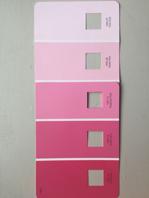 valspar pink ombré paint swatches Pink Colour Room Bedrooms, Pink Paint Accent Wall, Bubblegum Pink Paint, Pink Paint Shades, Shades Of Pink Paint Bedroom, Dark Pink Wall Paint, Light Pink Bedroom Walls Paint Colors, Barbie Pink Paint Color, Pink Room Painting