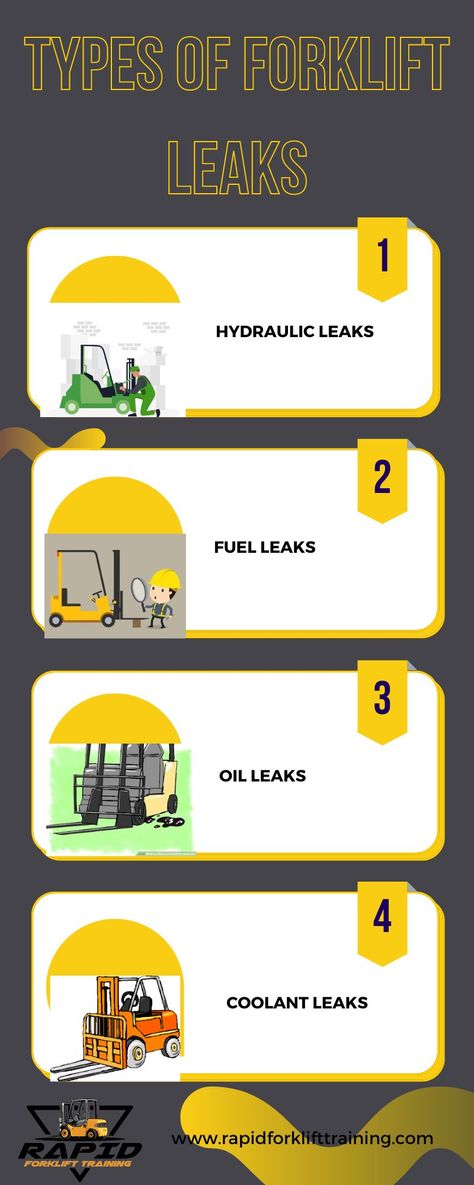 If you are in a forklift job, you might as well know the basic things about these equipment. One of these are the forklift leaks. There are several types of forklift leaks that can occur namely, hydraulic, fuel, oil, and coolant leaks. In case you are looking out for more information, reach us at our website: https://rapidforklifttraining.com/ Forklift Training, Racing Logo, Basic Knowledge, Fuel Oil, Automotive Industry, Fuel, Skin Care, Train, Skin