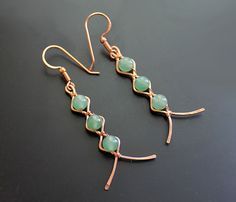 Zig-Zag Earrings Diy Jewelry Tutorials, Bijoux Fil Aluminium, Diy Jewelry Inspiration, Wire Jewelry Designs, Diy Wire Jewelry, Wire Work Jewelry, Earrings Inspiration, Earring Tutorial, Homemade Jewelry