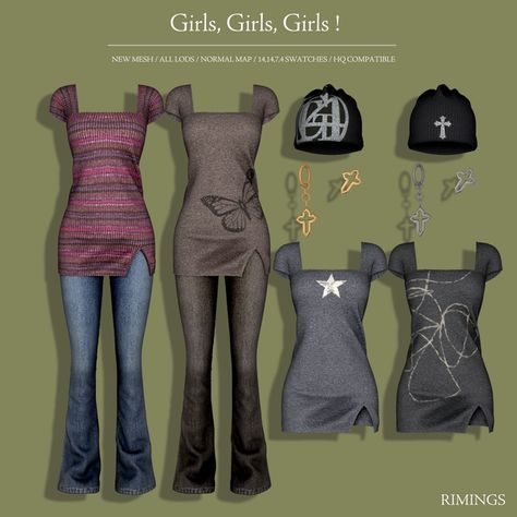 [RIMINGS] Girls, Girls, Girls ! | Patreon 90s Fashion Sims 4 Cc, Sims 4 Cc Alternative Clothes Patreon, Sims 4 Cc Alternative Makeup, Sims 4 Nerdy Cc, Sims 4 Cc Clothes Teen Girl, Sims 4 Cc Clothes Download, Sims 4 Cc Alternative Hair, Sims Download Female, Sims 4 Free Cc Clothes