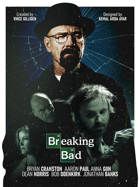 Breaking bad poster design Bad Poster Design, Breaking Bad Posters, Dean Norris, Breaking Bad Poster, Bad Cover, Breaking Bad Movie, Advertising Poster Design, Poster Designs, Design Advertising