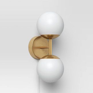 Plugin Wall Sconces, Makeup Suite, Rental Diy, Glam Minimalist, Lighting Hacks, Globe Wall Light, Affordable Lighting, Training Room, Modern Wall Lamp