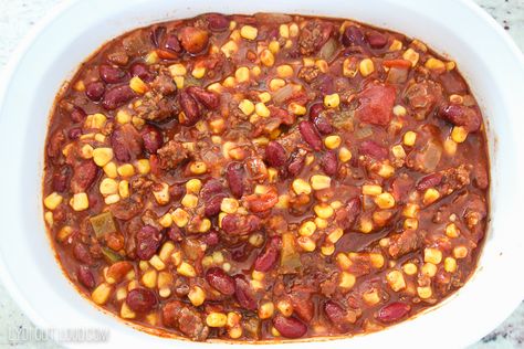 Leftover Chili Cornbread Casserole Recipe - Lydi Out Loud Chilli And Cornbread, Chili And Cornbread Casserole, Chili Leftovers, Cornbread Chili Casserole, Leftover Chili Recipes, Cornbread Dishes, Cornbread Chili, Chili Cornbread Casserole, Chili Cornbread