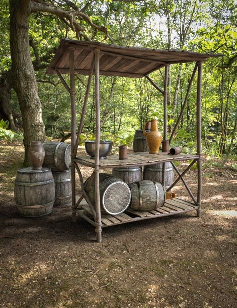 Medieval Market Stall 03 Medieval Merchant Aesthetic, Viking Market Stall, Fantasy Market Stall, Medieval Shop Interior, Dnd Market Stalls, Midevil Market, Medieval Market Stall, Viking Market, Medieval Port