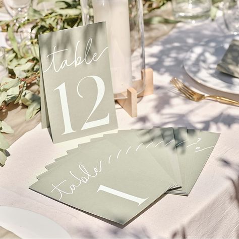 Wedding Table Signage, Green Wedding Decorations, Table Signage, Green Event, Wedding Table Number Cards, Tafel Decor, Signing Table Wedding, Budget Friendly Wedding, Sage Wedding