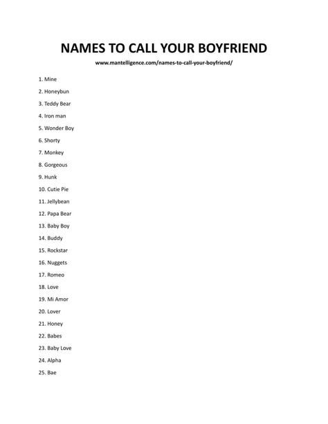 Downloadable and printable list of names Callsign For Boyfriend With Meaning, Aesthetic Call Sign For Couples, Random Nicknames For Boyfriend, Cute Names For Insta Id, Cute Names For Couples, Bf Names Cute, Cute Couple Names For Him, One Word For Boyfriend, French Nicknames For Boyfriend