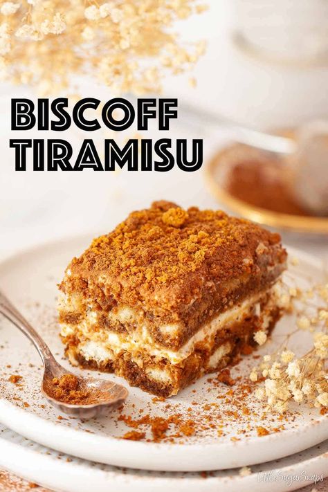 Biscoff tiramisu (aka speculoos tiramisu or speculaas tiramisu) is a twist on the classic Italian dessert that incorporates both Biscoff cookies and Biscoff spread. This easy-to-make and alcohol-free Lotus Biscoff dessert is a wonderful combination of flavours and textures. Lotus Biscoff Tiramisu, Biscoff Tiramisu Recipes, Lotus Biscoff Dessert, Biscoff Tiramisu, Tiramisu Recept, Guava Recipes, Biscoff Cake, Biscoff Recipes, Ultimate Chocolate Chip Cookie