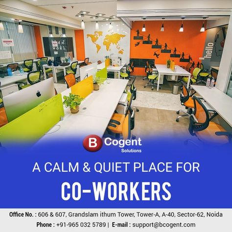 Coworking Office, Co Working Space, Social Post, Quiet Place, Working Space, Design Posters, Co Workers, Coworking Space, Graphic Design Posters