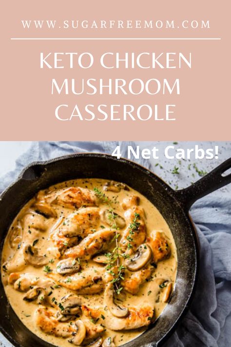 https://www.sugarfreemom.com/recipes/keto-chicken-mushroom-casserole/ Chicken And Mushroom Casserole, Chicken Mushroom Casserole, Keto Mushrooms, Mushroom Casserole, Chicken And Mushroom, Medicine Tips, Chicken Mushroom, Low Carb Meal, Keto Casserole