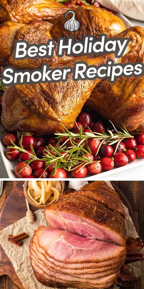 Break out of the same old routine and spice up your holiday spread with these Best smoker recipes for the holidays! These recipes give you a great way to keep your smoker running during the winter and brings a hint of that summer vibe to your holiday dinner table. Via @umamiology Slow Roast Beef, Roast Gammon, Grilled Dinner Recipes, Recipes For The Holidays, Best Smoker, Grilled Sweet Potatoes, Holiday Dinner Table, Bbq Sides, Side Dishes For Bbq