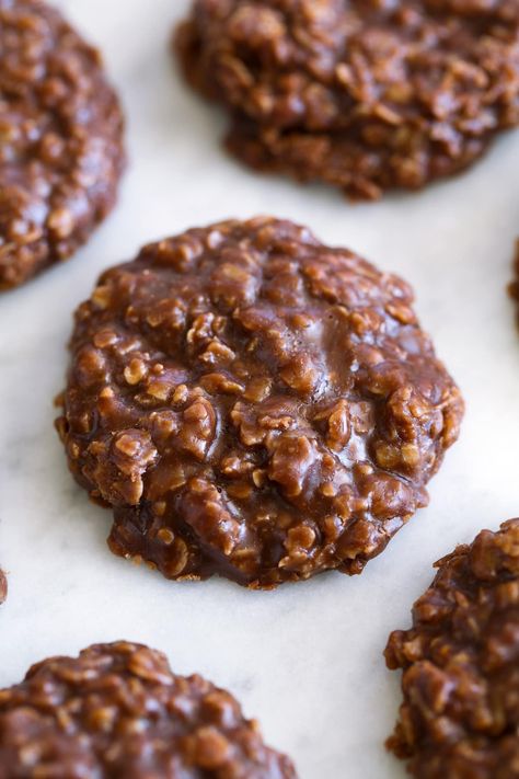 No Bake Cookies {Perfect Every Time!} - Cooking Classy Boiled Chocolate Oatmeal Cookies, Boiled Oatmeal Cookies, No Bake Cookies With Coconut, Chocolate No Bake Oatmeal Cookies, Chocolate Oatmeal No Bake Cookies, Boiled Cookies, No Bake Oatmeal Cookies, No Bake Cookies Recipe, Best No Bake Cookies