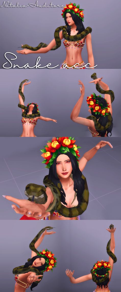 Snake acc | Natalia-Auditore on Patreon sept 2 free Snake Cc Sims 4, Natalia Auditore Sims 4, Sims 4 Cc Goth, Snake Dress, Mermaid Pose, Sims 4 Stories, Los Sims 4 Mods, Sims Stories, Sims Packs