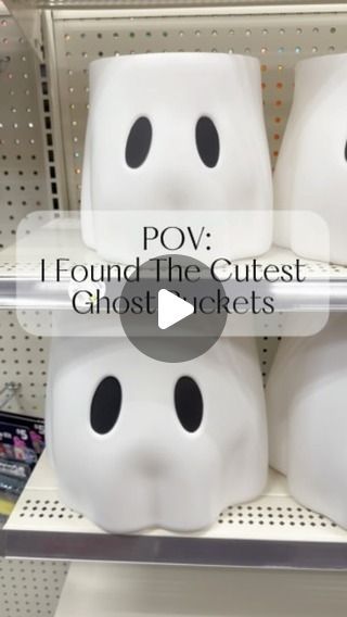 Anne Marie | Stager & Designer on Instagram: "My first time in @dollargeneral did not disappoint!!

How cute are these ghost buckets?! They will look so cute on my porch with mums in them. 

How would you use them?

LIKE+SAVE+SHARE this post. Follow me for more budget friendly, affordable finds. 
*
*
#dollargeneral #halloweenfinds #halloweeniscoming #halloweencountdown #spooky #spookycute #ghostie #ghosts #haunted #blowmold #trickortreat #oct31 #fallisnear #shopwithme #everydayishalloween #falldecorations #falldecoratingideas #fallhomedecor #falldecorating #halloweendecor #halloweendecoration #spookyseason #halloweeniscoming #halloweencountdown #spookyszn #diyhalloween #diyfalldecor #halloweendiy
#halloweenallyears 
#pinterestinspired #contentcreation #exporepage" Dollar General Ghost Bucket, Halloween Countdown, Dollar General, Blow Molding, Anne Marie, Fall Decor Diy, Arts And Crafts Projects, Cute Ghost, Diy Arts And Crafts