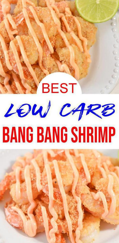 gluten free Bang Bang Shrimp that is breaded for low carb ketogenic diet Healthy Breaded Shrimp, Keto Bang Bang Sauce, Low Carb Bang Bang Shrimp, Keto Bang Bang Shrimp, Shrimp Recipe Easy, Keto Chinese, Bang Bang Shrimp Recipe, Low Carb Shrimp Recipes, Shrimp Appetizer Recipes