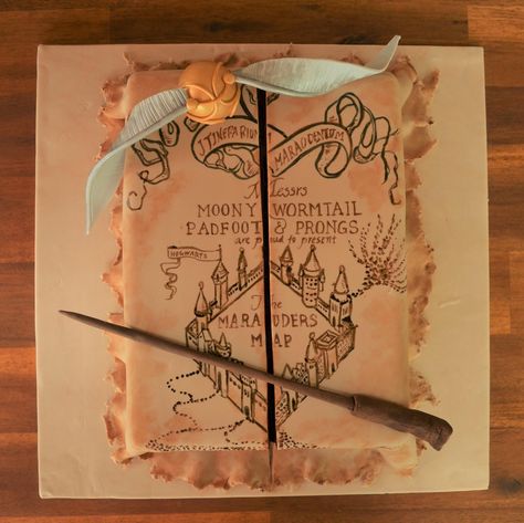 Marauders cake Harry Potter Obsession, Harry Potter Fandom, The Marauders, Birthday Cakes, Birthday Ideas, Harry Potter, Birthday Cake, Cake, Birthday