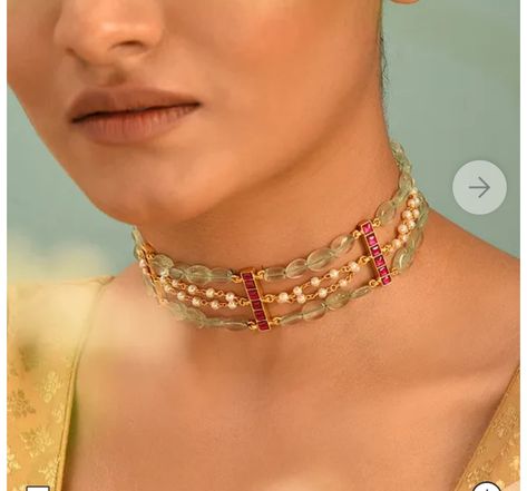 Small Necklace Gold Indian, Beads Choker Necklace Indian, Pearl Choker Necklace Indian, Choker Necklace Indian, Vintage Indian Jewelry, Neck Pieces Jewelry, Antique Necklaces Design, Choker Necklace Designs, New Gold Jewellery Designs