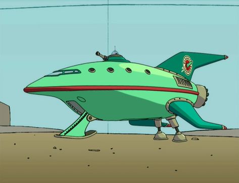 Futurama Spaceship, Planet Express Ship, Bender Futurama, Sci Fi Ship, Contest Ideas, Pumpkin Contest, Sci Fi Spaceships, Painting References, Sci Fi Ships