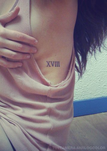 I love the placement. My plan is to get the date of the last time I self harmed. To remind me how far I've come and how much further I can go. Roman Numeral Tattoo, Numeral Tattoo, Roman Numeral Tattoos, Date Tattoos, Number Tattoos, Side Tattoos, 1 Tattoo, Roman Numeral, Tattoo Placement