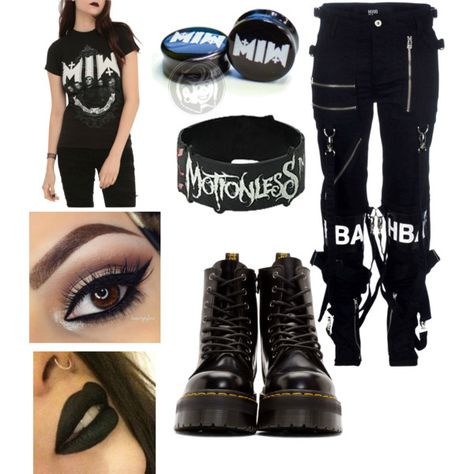 Concert outfit: Motionless In White Motionless In White Concert Outfit, Motionless In White Outfits, Motionless In White Outfit Ideas, White Concert Outfit, Thoughts And Prayers Motionless In White, Motionless In White Thoughts And Prayers, Motionless In White Masterpiece, Goth Grunge Outfits, Motionless In White America