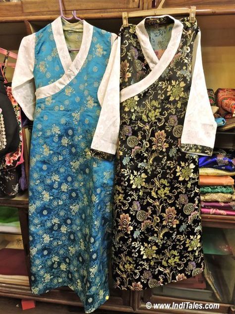 Sikkim Traditional Dress as Sikkim Souvenirs Sikkim Clothes, Bakhu Dress Of Sikkim, Sikkim Traditional Dress, Nepali Traditional, Tibetan Dress, Holiday Homework, India Clothes, Gangtok, Holiday Aesthetic