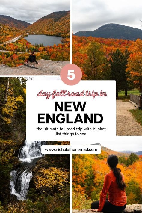 If you want to plan an unforgettable 5-day New England Fall Road Trip, you are in the right place. New England is one of the best places in the world to see fall foliage! Although you could spend an entire month exploring New England in the fall, you can see the must-see attractions in a week. This guide has everything you need to know to plan the best 5-day New England fall road trip! New England Day Trips, New England In The Fall, England In The Fall, Fall Foliage Trips, England Road Trip, Fall Foliage Road Trips, Best Places In The World, New England Road Trip, United States Photography