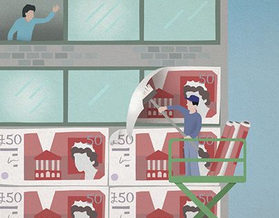 Gentrification Illustration, Architectural Boards, Housing Crisis, The Subject, Architecture Illustration, Brutalism, Behance Portfolio, House Prices, New Work