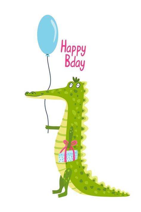 Birthday greeting card with a funny crocodile Crocodile Birthday, Alligator Birthday, Mens Birthday, Happy Birthday Funny, Kid Crafts, Birthday Greeting, Mens Birthday Gifts, Birthday Gift Ideas, Watercolor Cards