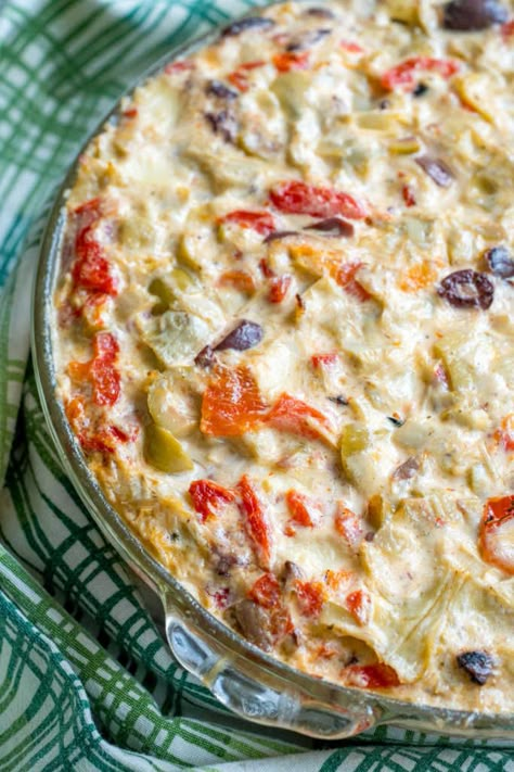 Roasted Garlic Artichoke Olive Dip | 12 Tomatoes Roasted Garlic Artichoke Olive Dip, Artichoke Olive Dip, Garlic Artichoke, Double Bacon Cheeseburger, Bacon Cheeseburger Dip, Hummus Sauce, Bread Sides, Baked Olives, Cheeseburger Dip