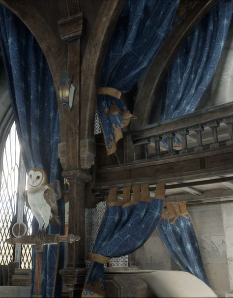 Ravenclaw Dormitory, Ravenclaw Room, Hogwarts Room, Hogwarts Aesthetic, Hogwarts Houses, Dorm Bedding, Harry Potter World, Ravenclaw, Wizarding World