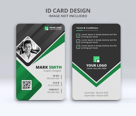 PSD company employee id card design | Premium Psd #Freepik #psd #business-promotion #identification #id #corporate-id Employee Card Design, Company Id Card Design, Id Card Design, Employee Id Card, Employees Card, Corporate Id, Company Id, Pinterest Design, Id Card Template