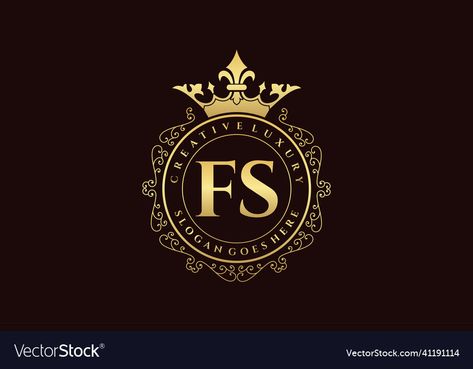 Fs Logo Design Style, Fs Logo Design Letters, Fs Logo Design, Fs Logo, Luxury Logo Design, Letter Logo Design, Luxury Logo, Initial Letter, Initial Letters