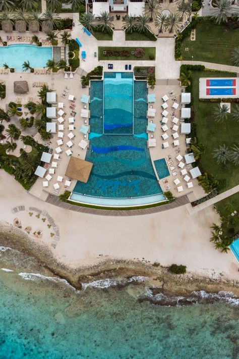 A review of all-inclusive adults only luxury Caribbean resort Sandals Royal Curaçao. This image: an aerial photograph of the Dos Awa double infinity pool. Sandals Royal Curacao, Luxury Caribbean Resorts, Resort Sandals, Double Infinity, Caribbean Luxury, Caribbean Resort, Sandals Resorts, Aerial Photograph, Blue Curacao