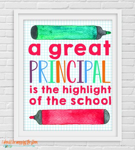 Four Principal Appreciation Printables perfect for National Principals Month or Teacher Appreciation Gifts. Available in three sizes and two formats. Principal Printables Free, Thank You Principal Appreciation Quotes, Principals Month Gift Ideas, Ideas For Principal Appreciation, Principal Day Card, Happy Principals Day, National Principals Month Ideas, Principal Appreciation Gifts From Staff, Principals Day Ideas Appreciation Gifts