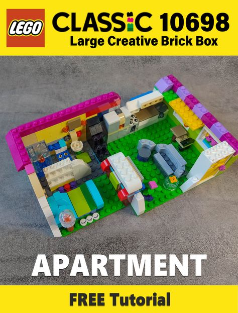 This MOC is an Alternate Build of LEGO classic set series 10698 Large Creative Brick Box. On my YouTube channel you will find a easy free video instruction on how to make the House. DIY LEGO models! Want more ideas for set lego classic 10698? Subscribe to the Youtube channel LEGOidea. Did you like my custom? Give me a "Like"! Have fun building! Classic Lego Ideas, Easy Lego House Ideas, Lego Free Build Ideas, Diy Lego House Ideas, Classic Lego Building Ideas, Free Lego Instructions, Easy Lego House, Lego House Ideas Easy Instructions, Lego Classic Ideas 10698